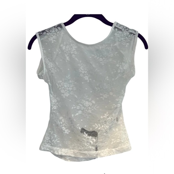 White Fox Word of Warning Lace Top - Picture 1 of 5